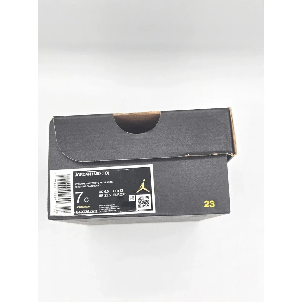 Nike Air Jordan 1 Mid SE Basketball‎ Shoes Sneakers Gray Black White Toddler